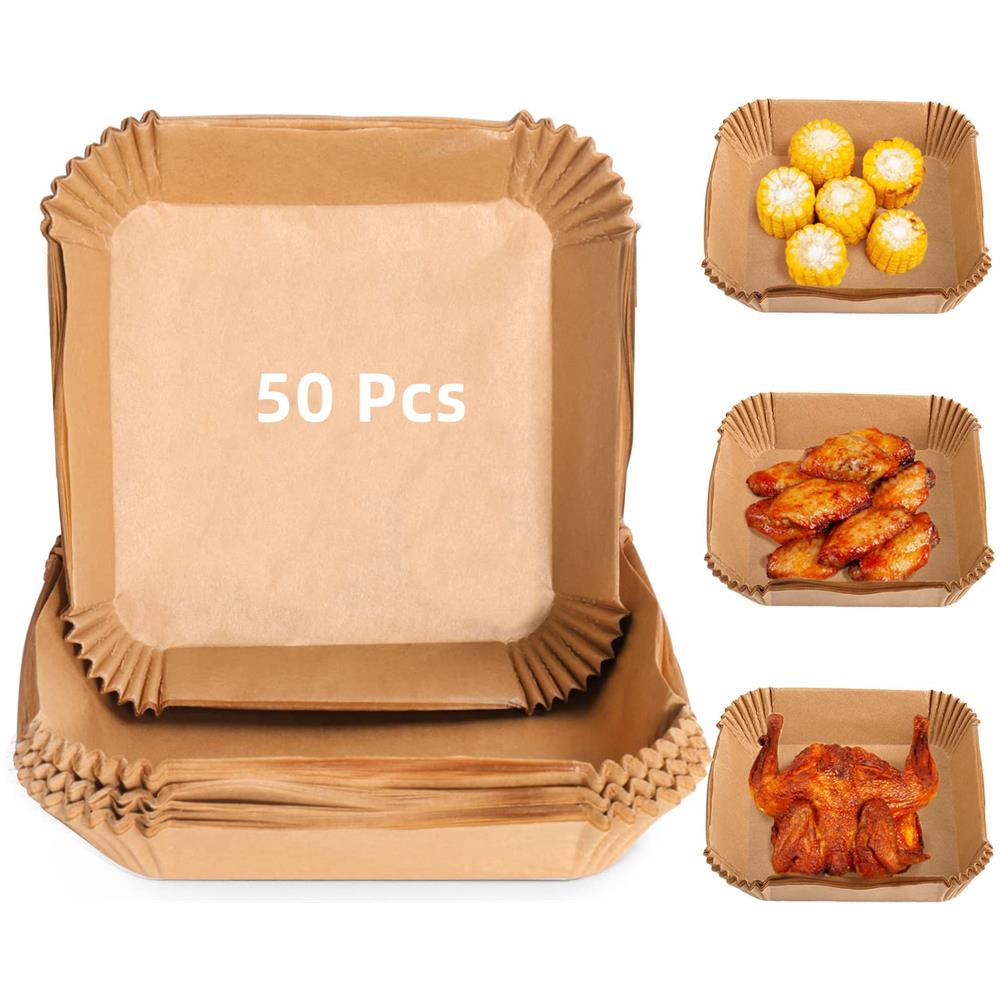 Carta Usa E Getta Per Friggitrice Ad Aria, Confezione Da 50 Nature 20 Cm - Foto 2