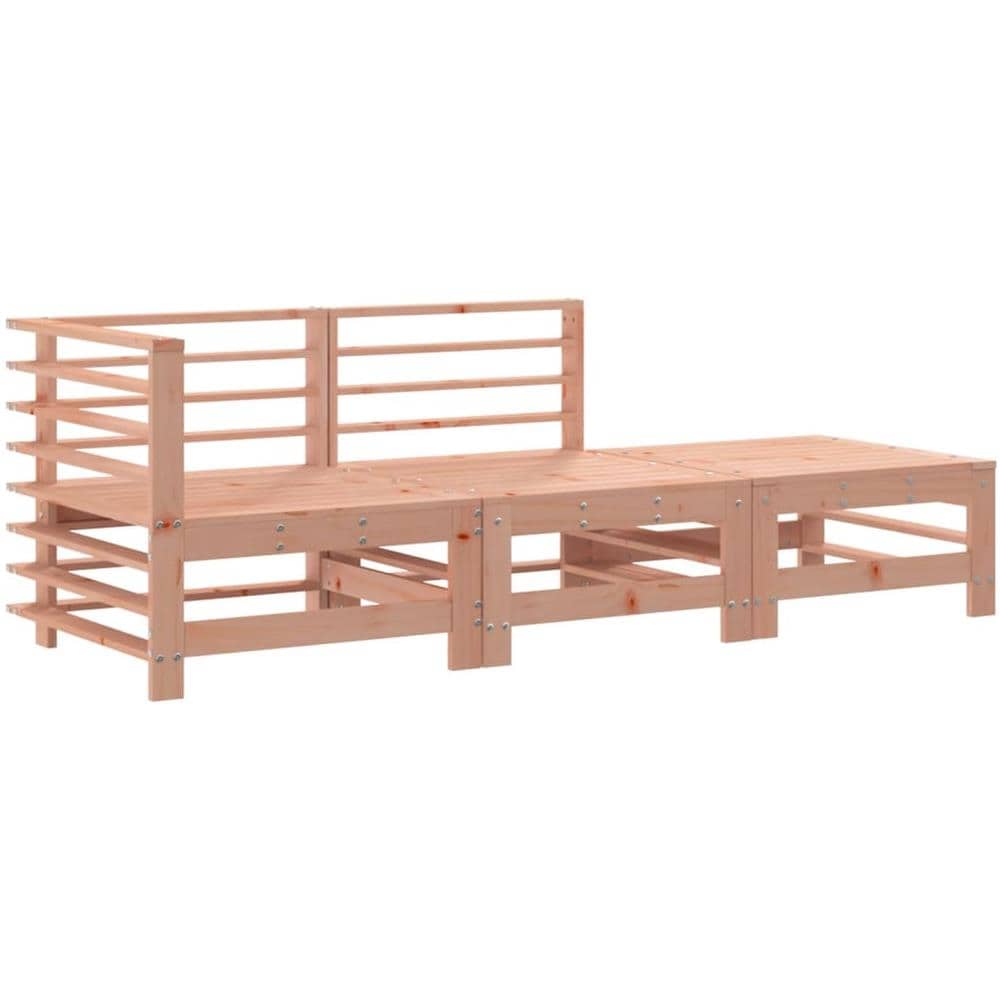 Set Divani Giardino 3pz con Cuscini Legno Massello di Douglas - Foto 3