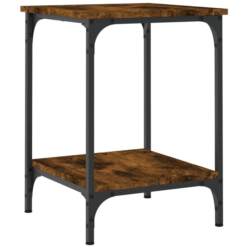 Tavolino Da Salotto Rovere Fumo 40x40x55 Cm Legno Multistrato - Foto 2