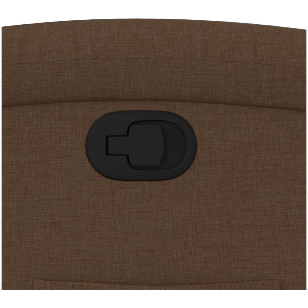 Poltrona Reclinabile In Tessuto Marrone - Foto 10