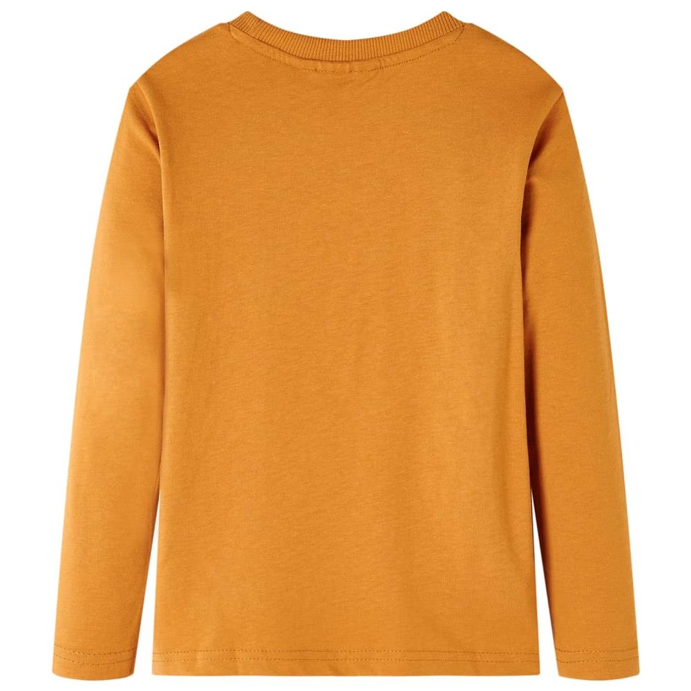 Maglietta Da Bambino Maniche Lunghe Con Stampa Gorilla Ocra Scuro 116 - Foto 2