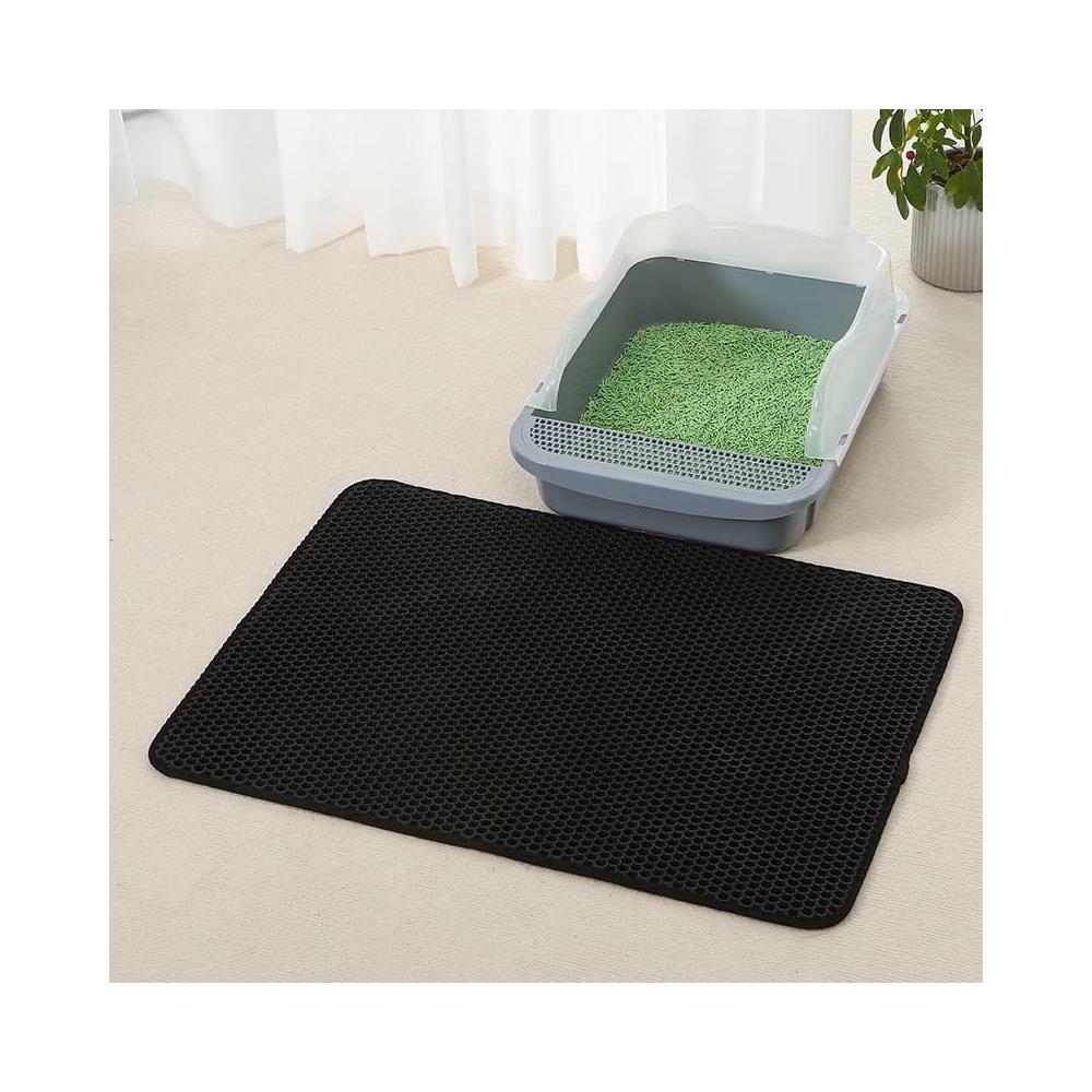 Tappetino per lettiera igienico nero facile da pulire 60x45cm - Foto 2