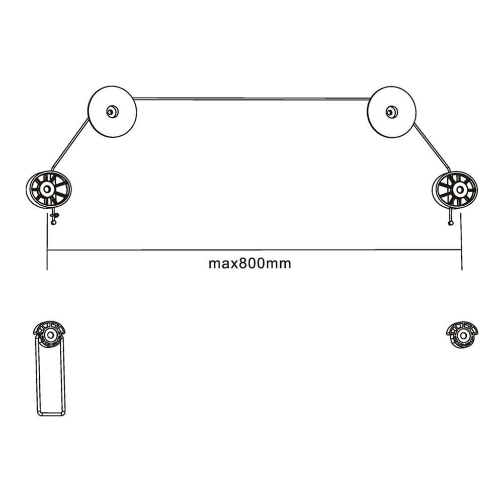 Supporto a Parete Piatto per Monitor TV e LCD Nera 13"- 70 " 23124A - Foto 3