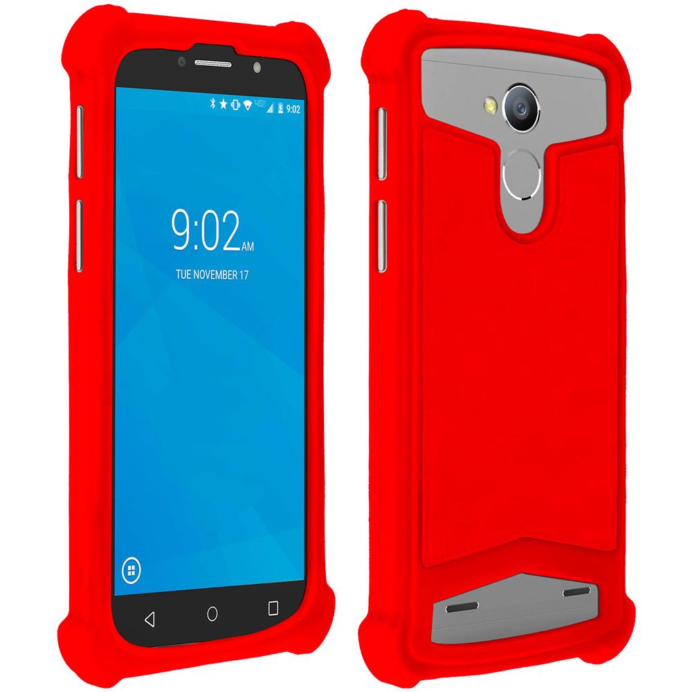 Cover Bumper Universale Smartphone Da 4.3 A 4.7 Pollici In Silicone Gel Rosso - Foto 2