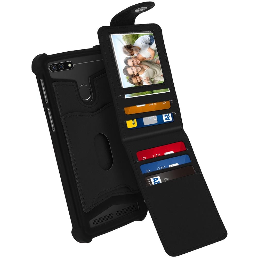 Cover Smartphone 5,3"" A 5,5"" Cover Universale Silicone Porta-carte - Nero - Foto 2