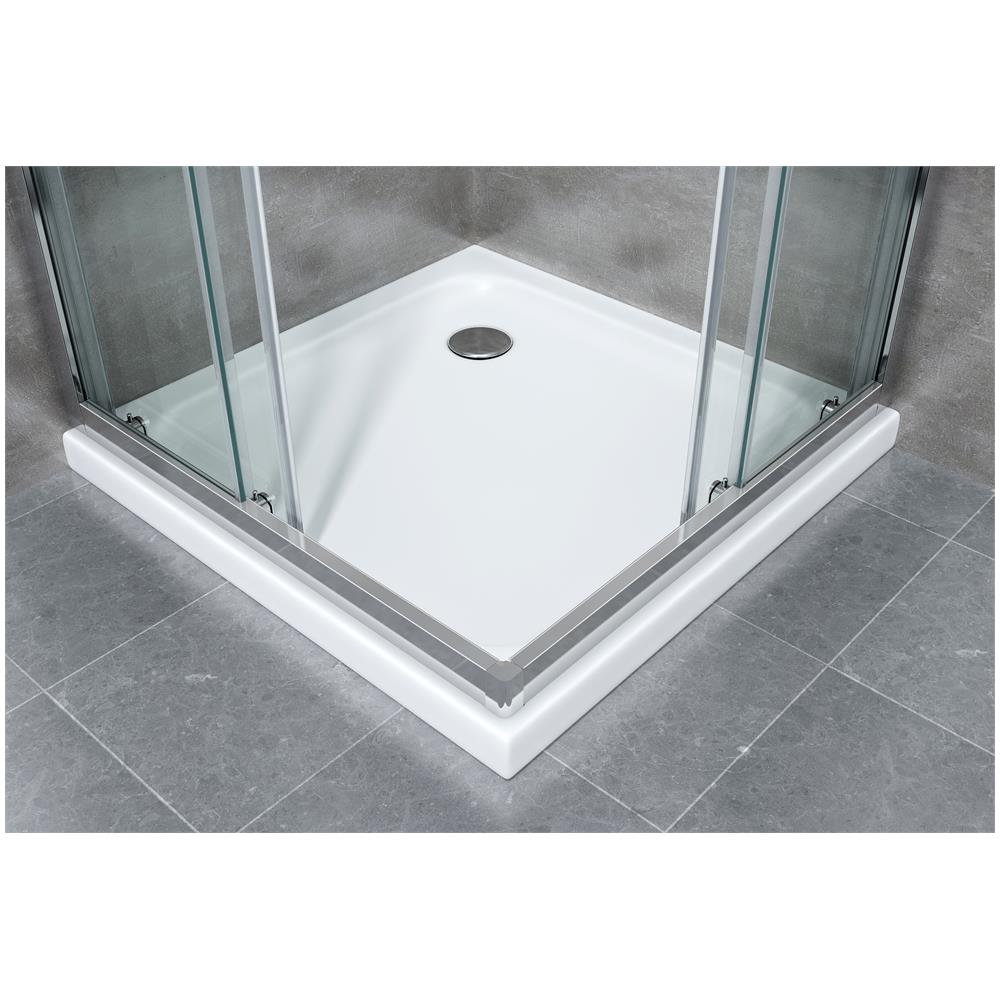 Box Doccia Quadrato Angolare, Scorrevole, Vetro Easy-clean, Regolabile, 75 X 75 Cm - Foto 2