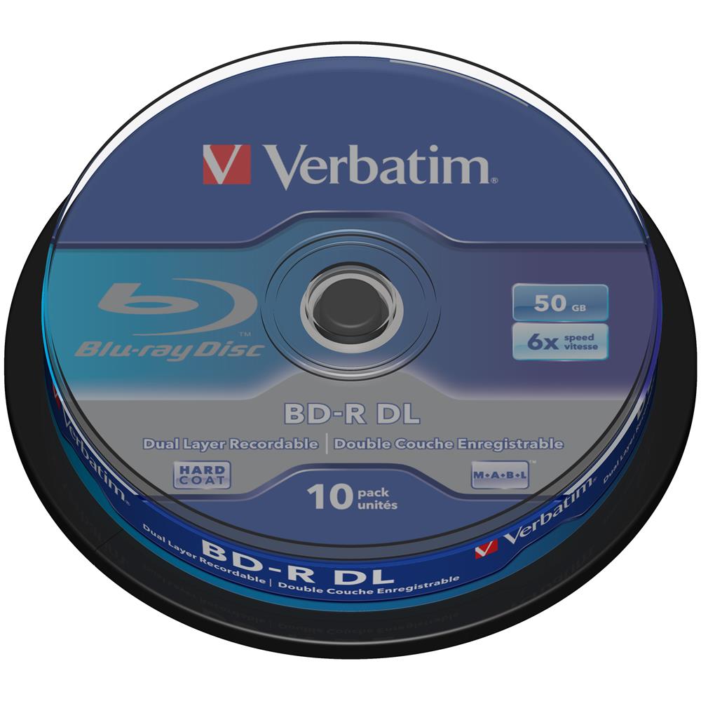 BD-R Blu Ray Disc 50 GB, 6X, Dual Layer Recordable, Confezione da 10 - Foto 2