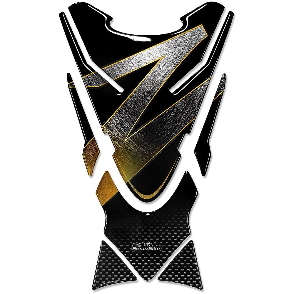 Paraserbatoio Adesivo 3d Protezione Compatibile Con Z750 E Z1000 Oro - Foto 1