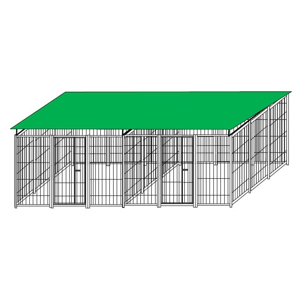 Box Per Cani Doppio In Rete Con Copertura Zincatura A Caldo 2 Box Ciascuno Da 300x300xh180 Cm - Foto 1