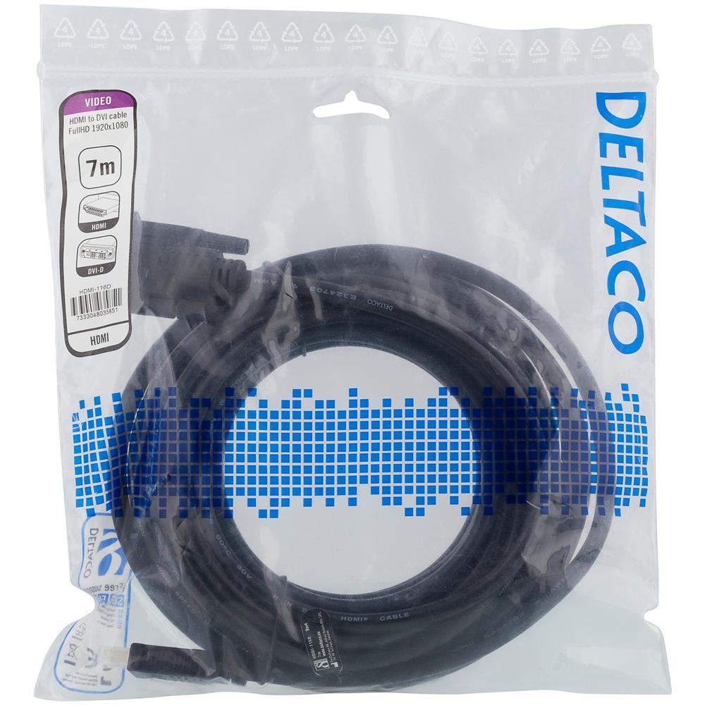 Cavo Hdmi-dvi, 7 M, Full Hd, Nero - Foto 2