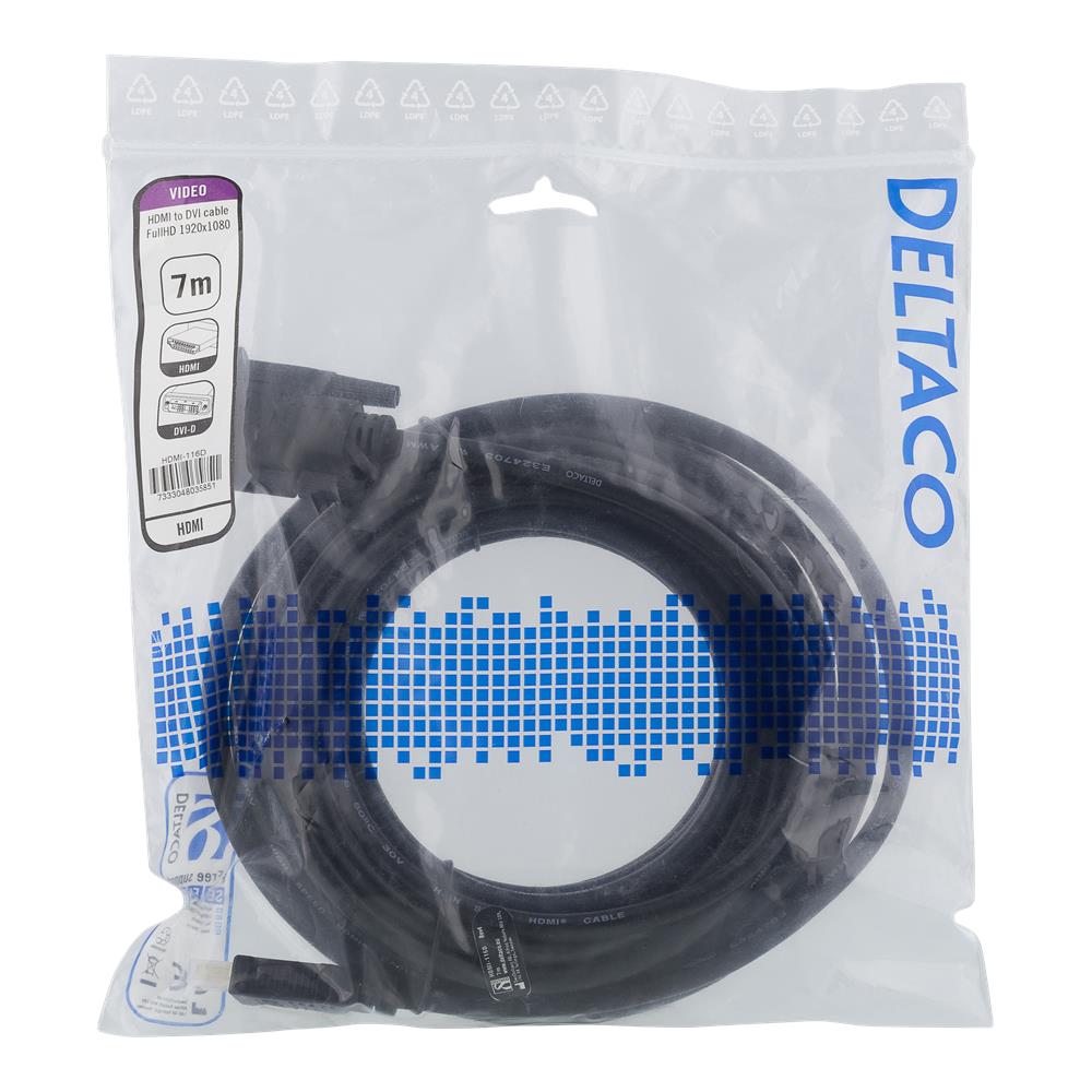 Cavo Hdmi-dvi, 7 M, Full Hd, Nero - Foto 4