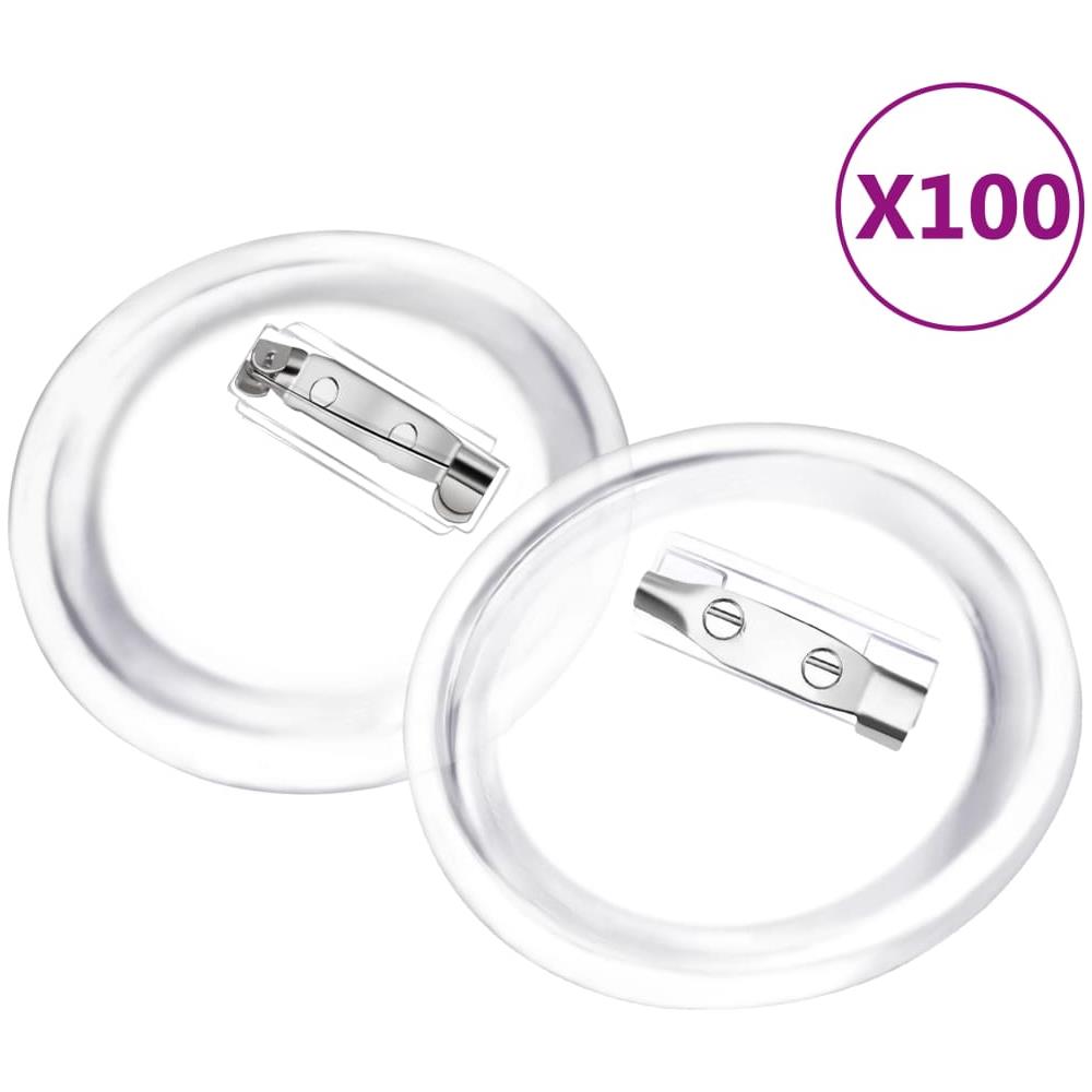 Bottoni per Badge con Spilla 100 Set in Acrilico 44 mm - Foto 1