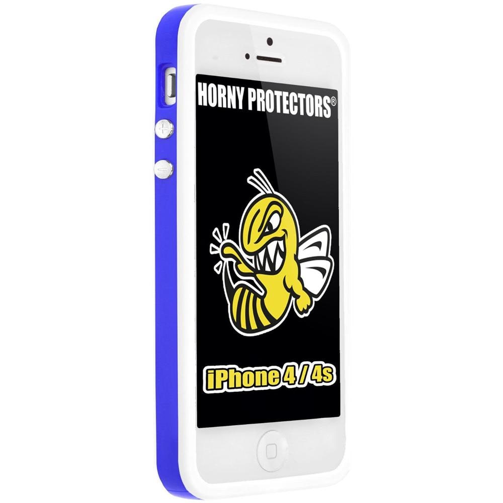 Custodia per Apple iPhone 4/4S, bianco / blu - Foto 1