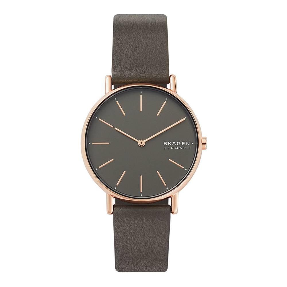 Signatur Charcoal Leather Quarzo Orologio da polso Maschio Marrone - Foto 1