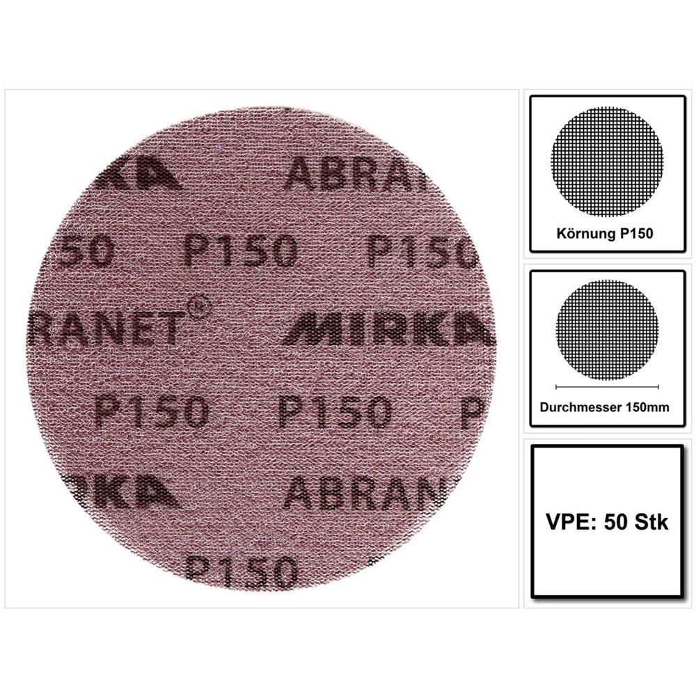 Abranet Disco Abrasivo 150mm / P150 - 50 Pezzi (5424105015)  - Foto 1
