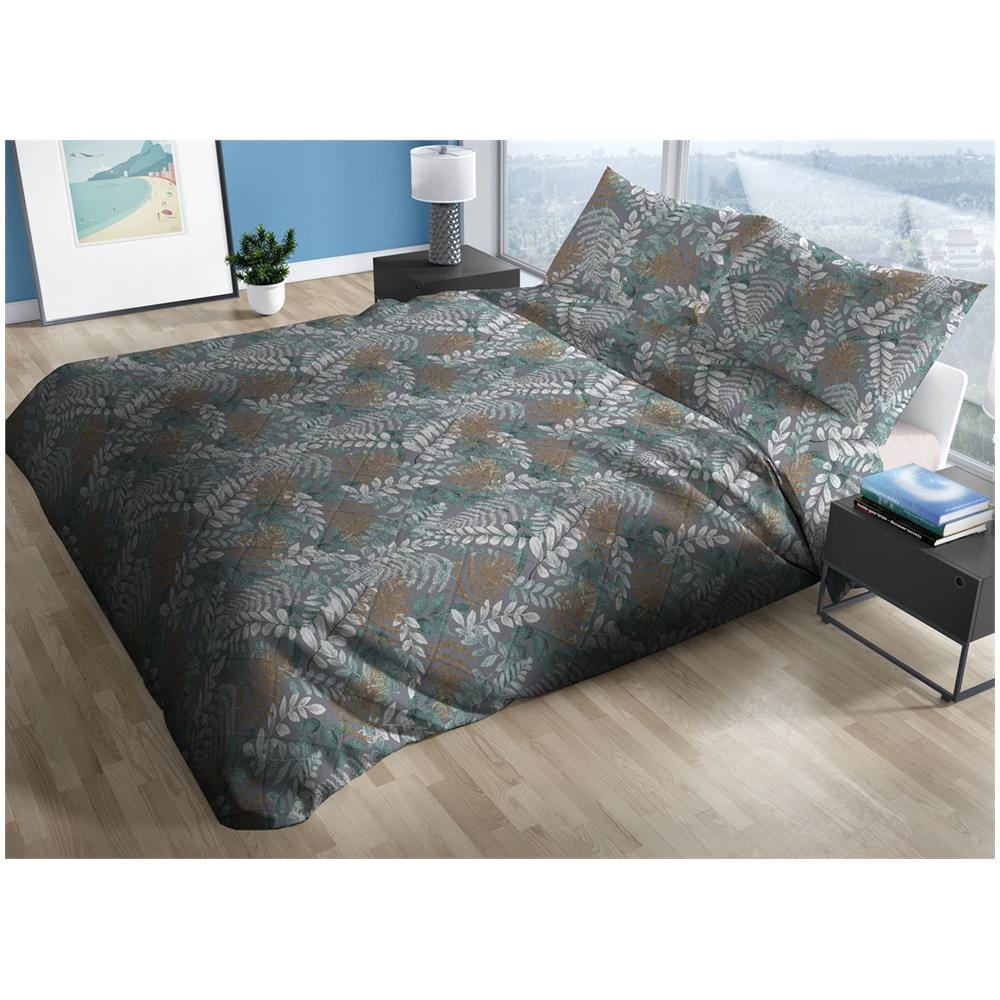 Trapuntino Piumino Estivo Primaverile 100gr mq Disegno Foglie Botanico Matrimoniale Foglie - Foto 1