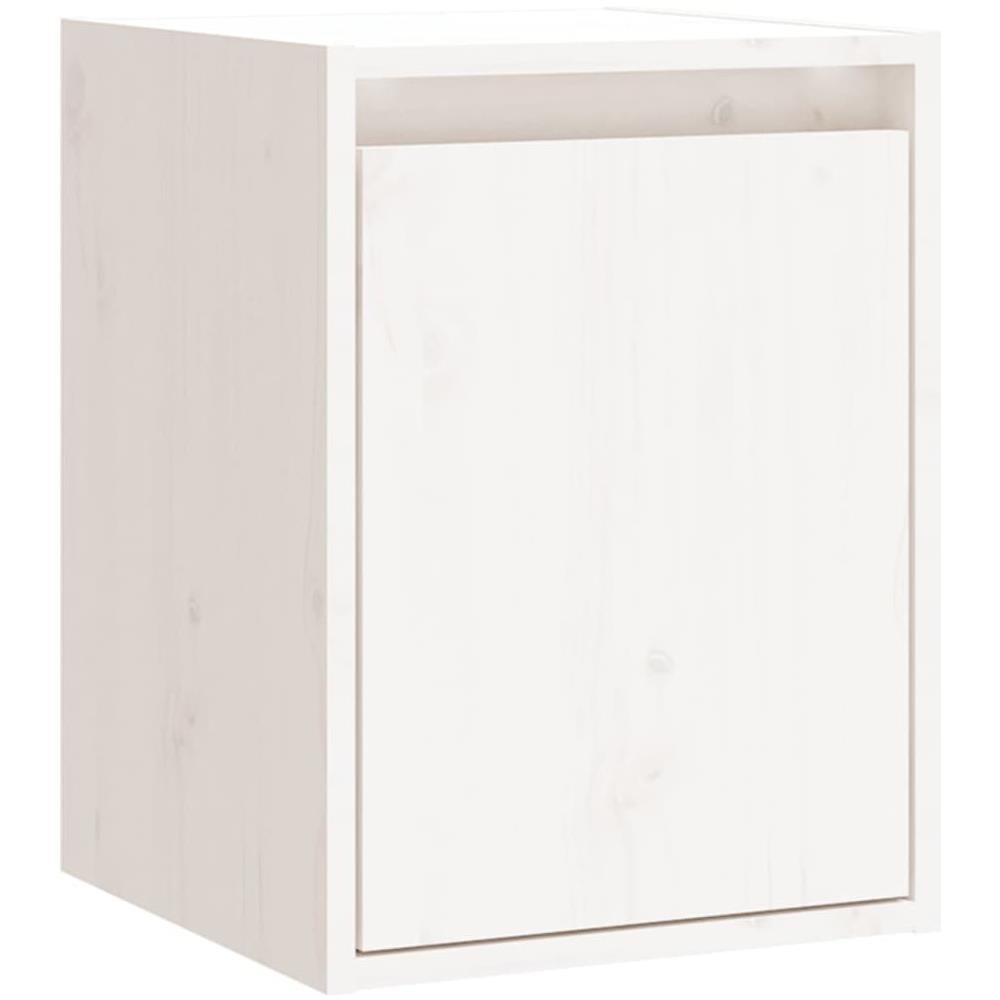 Pensile Bianco 30x30x40 Cm In Legno Massello Di Pino - Foto 2