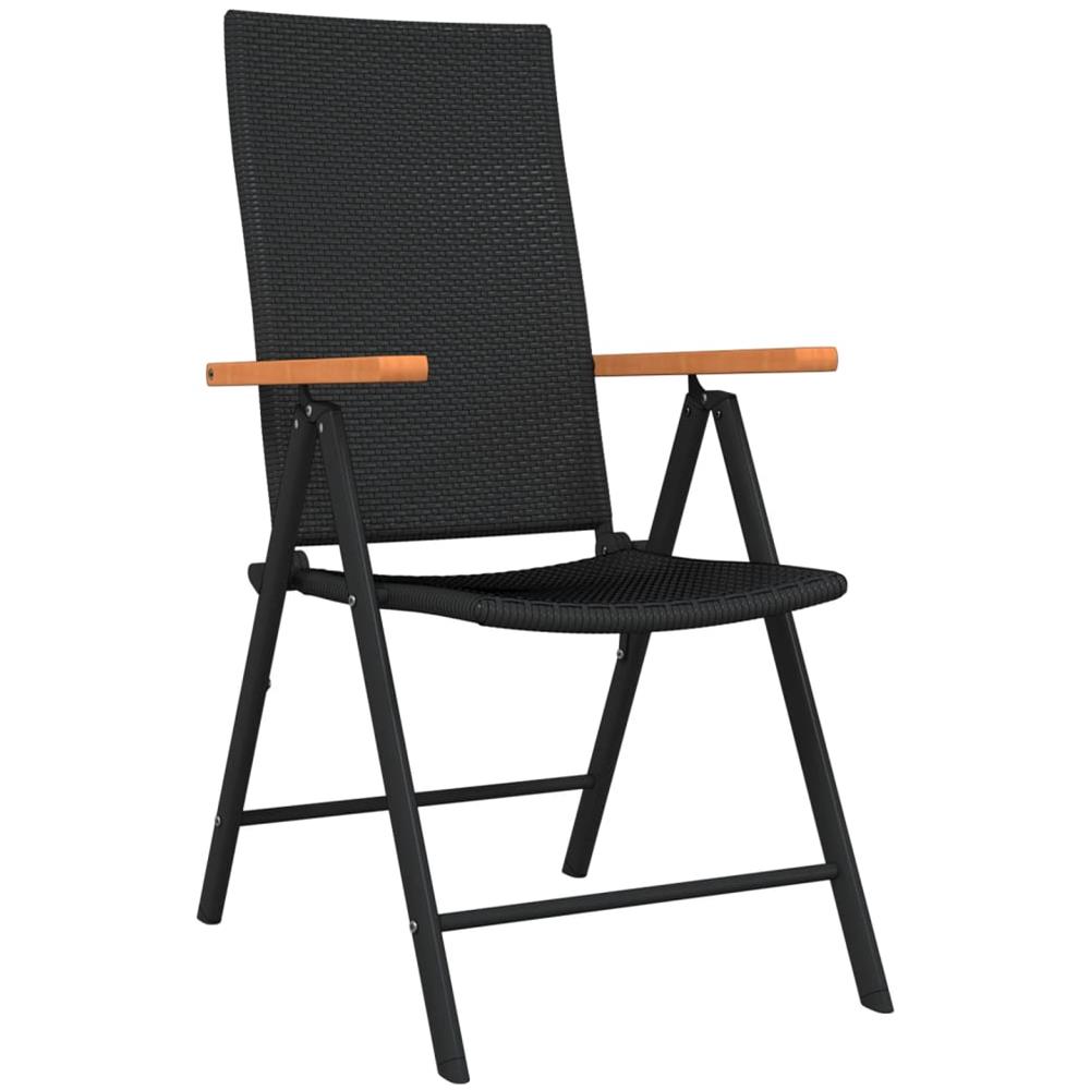 Set Mobili Da Pranzo Per Giardino 7 Pz Nero - Foto 3