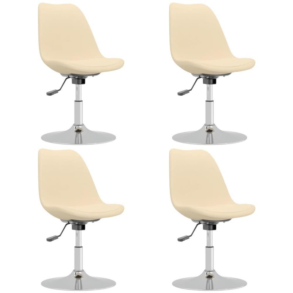 Sedie Da Pranzo Girevoli 4 Pz Crema In Tessuto - Foto 2