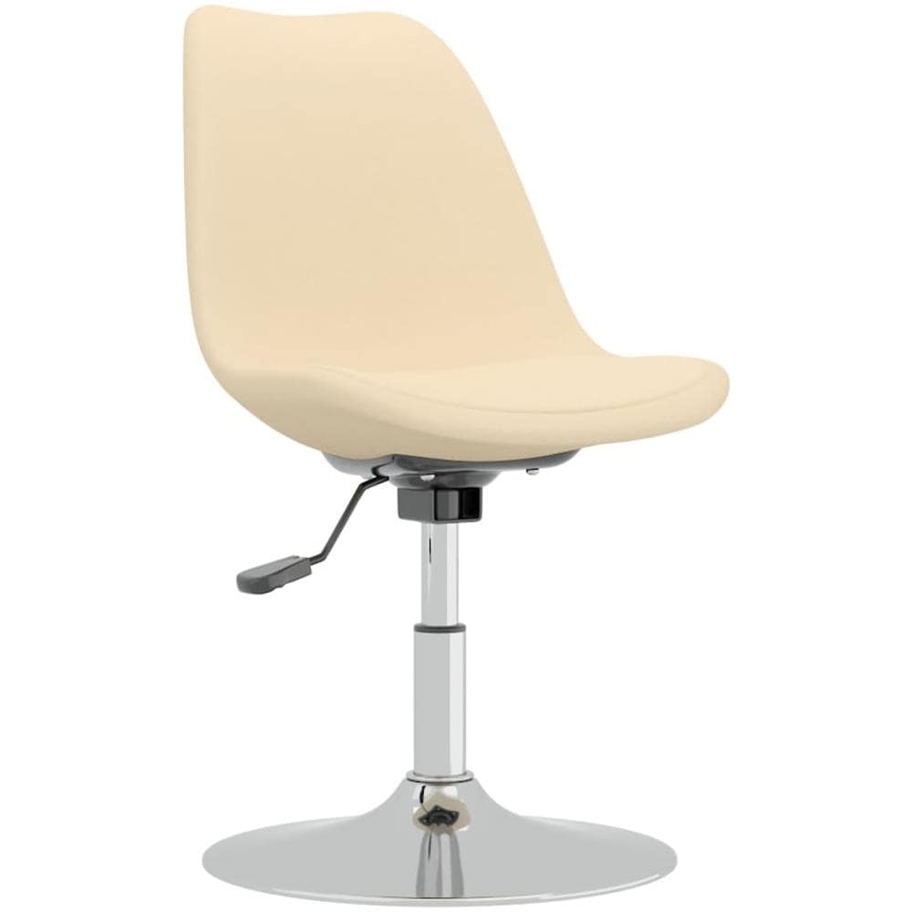 Sedie Da Pranzo Girevoli 4 Pz Crema In Tessuto - Foto 3