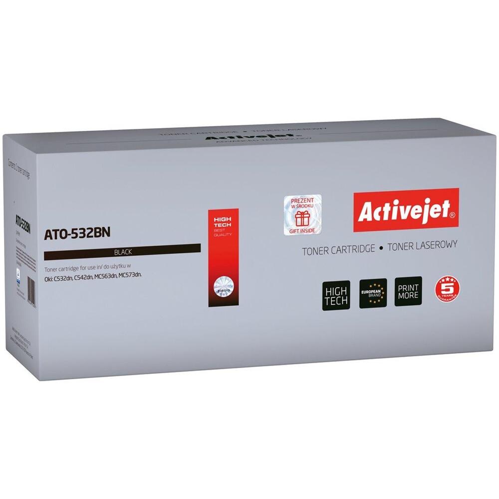 TONER COMPATIBILE -  Activejet Ato-532ynx (sostitutivo Per Oki 46490605; Supreme; 6000 Pagine; Giallo) - Foto 1