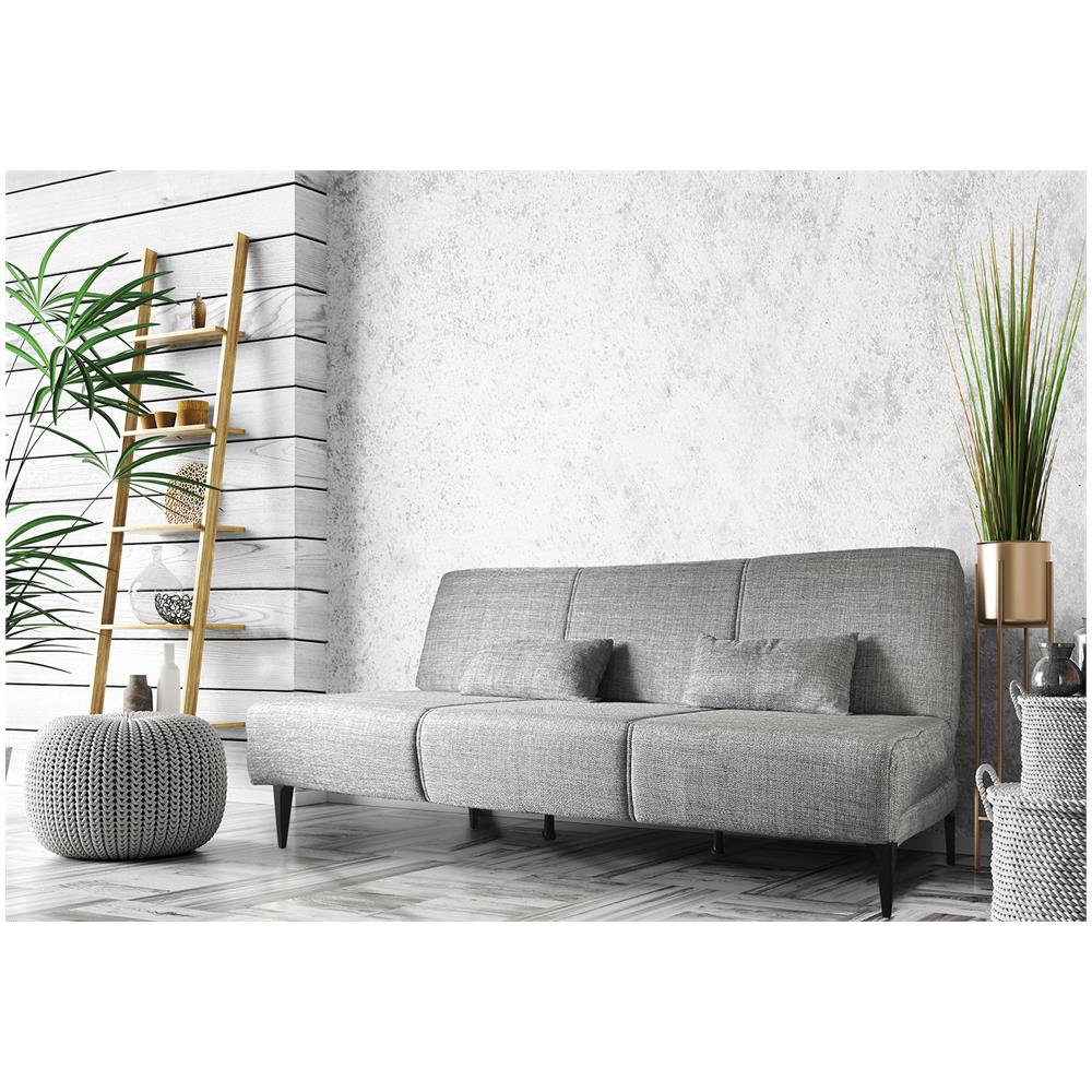 Divano Letto Hugo, Divano Letto In Tessuto, Divano Letto Con Apertura Click-clack, Divano Letto Con Cuscini, 190x70h80 Cm, Grigio - Foto 1