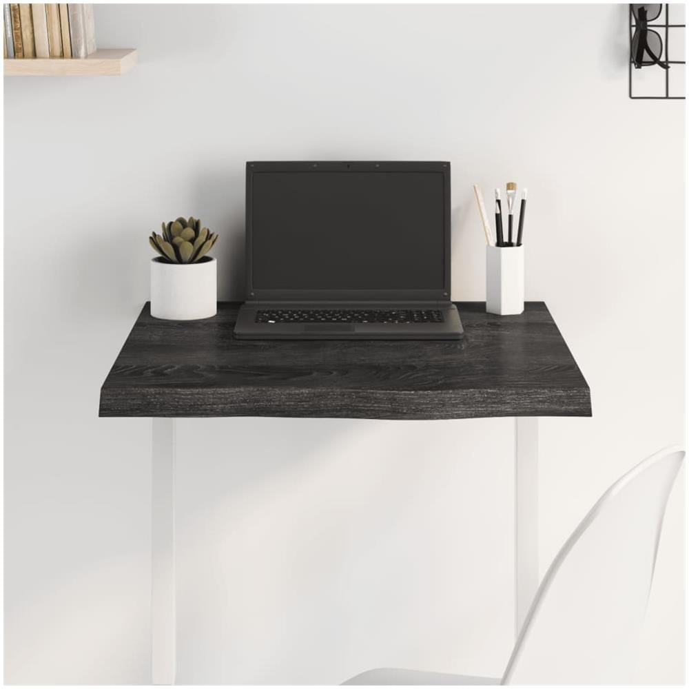 Piano Tavolo Marrone 60x60x (2-4) cm Rovere Massello Trattato - Foto 1