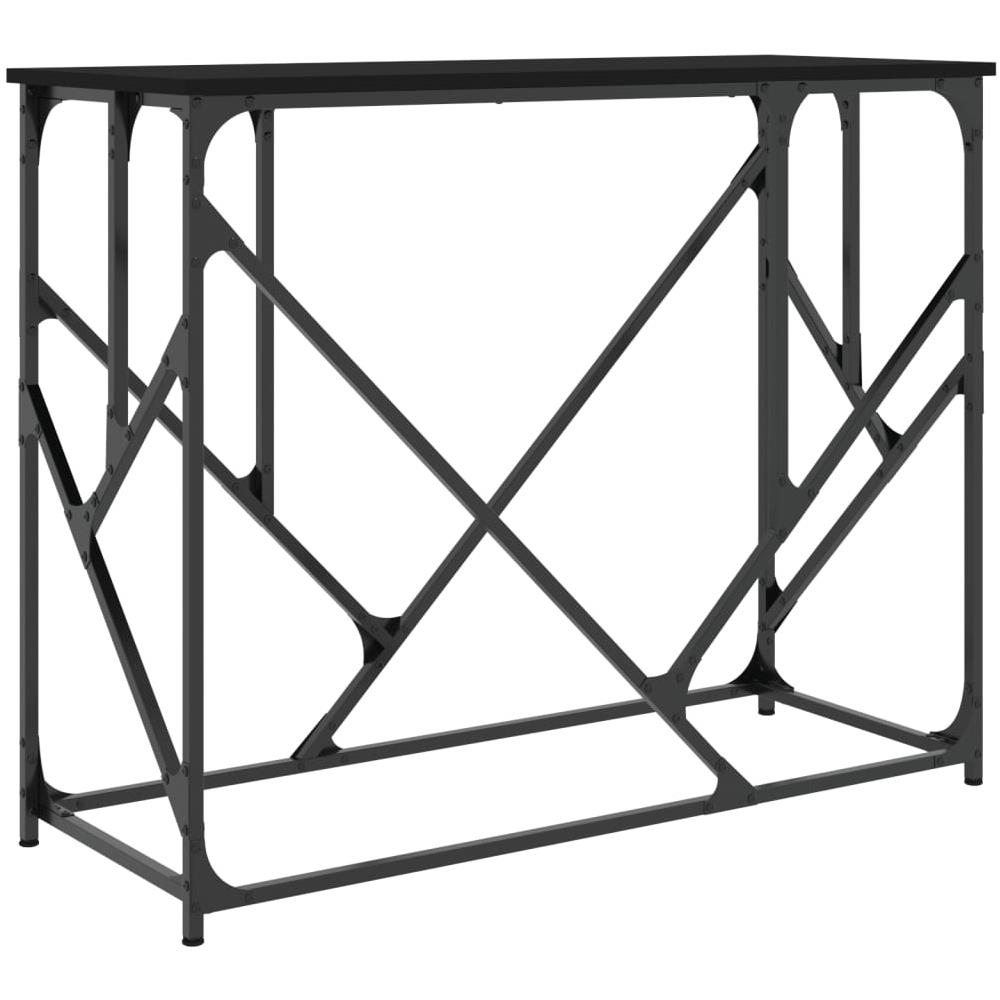 Tavolino Consolle Nero 100x40x80 Cm In Legno Multistrato - Foto 2