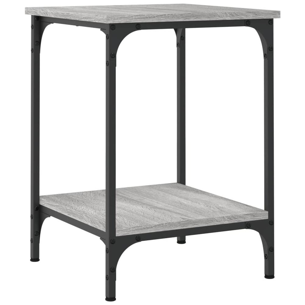 Tavolino Da Salotto Grigio Sonoma 40x40x55 Cm Legno Multistrato - Foto 2