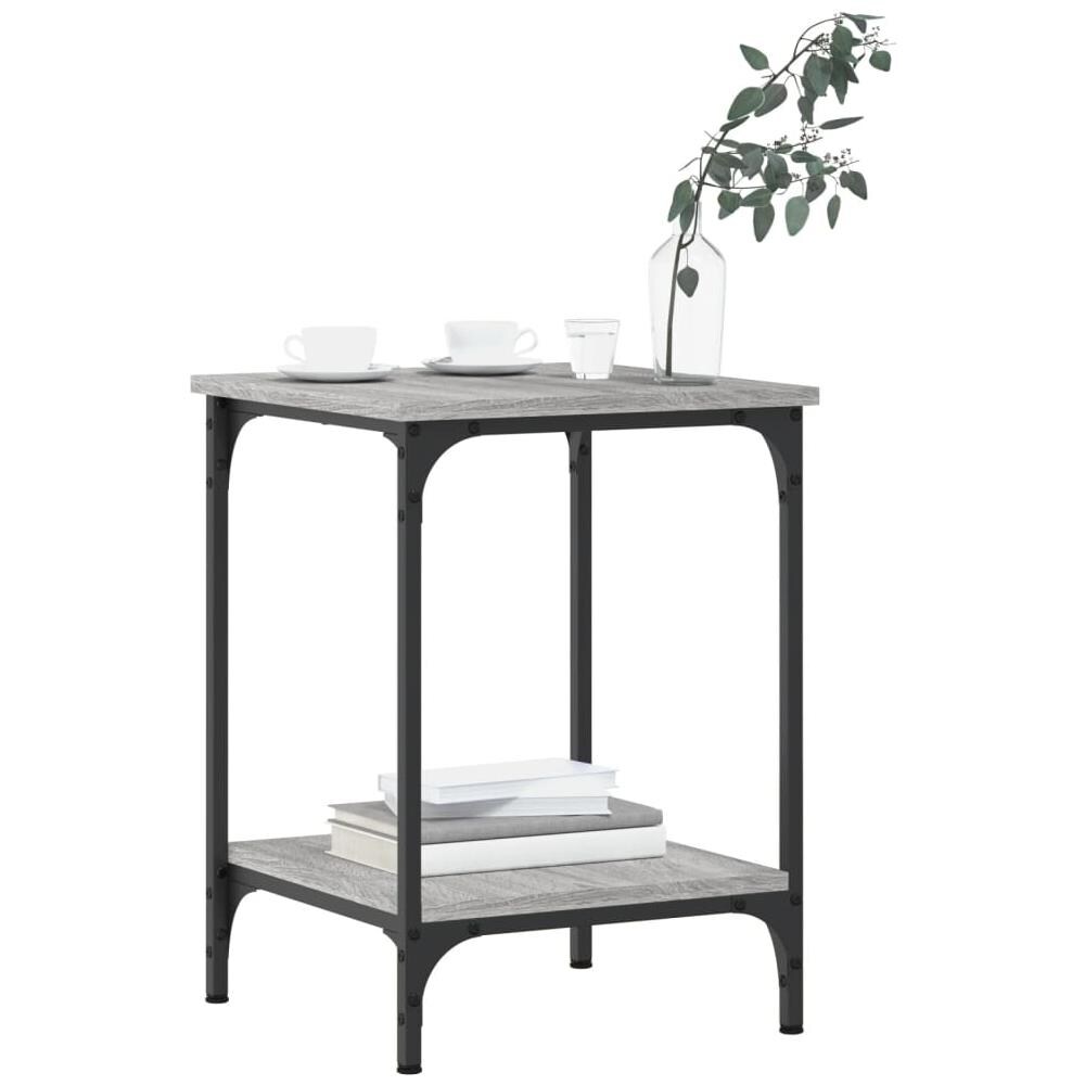 Tavolino Da Salotto Grigio Sonoma 40x40x55 Cm Legno Multistrato - Foto 3