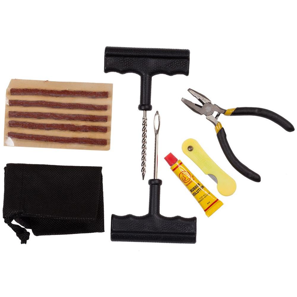 Kit Ripara Gomme 7 Pz. Adatto A Tutti Gli Pneumatici Tubeless Per Auto, Moto, Scooter - Foto 1