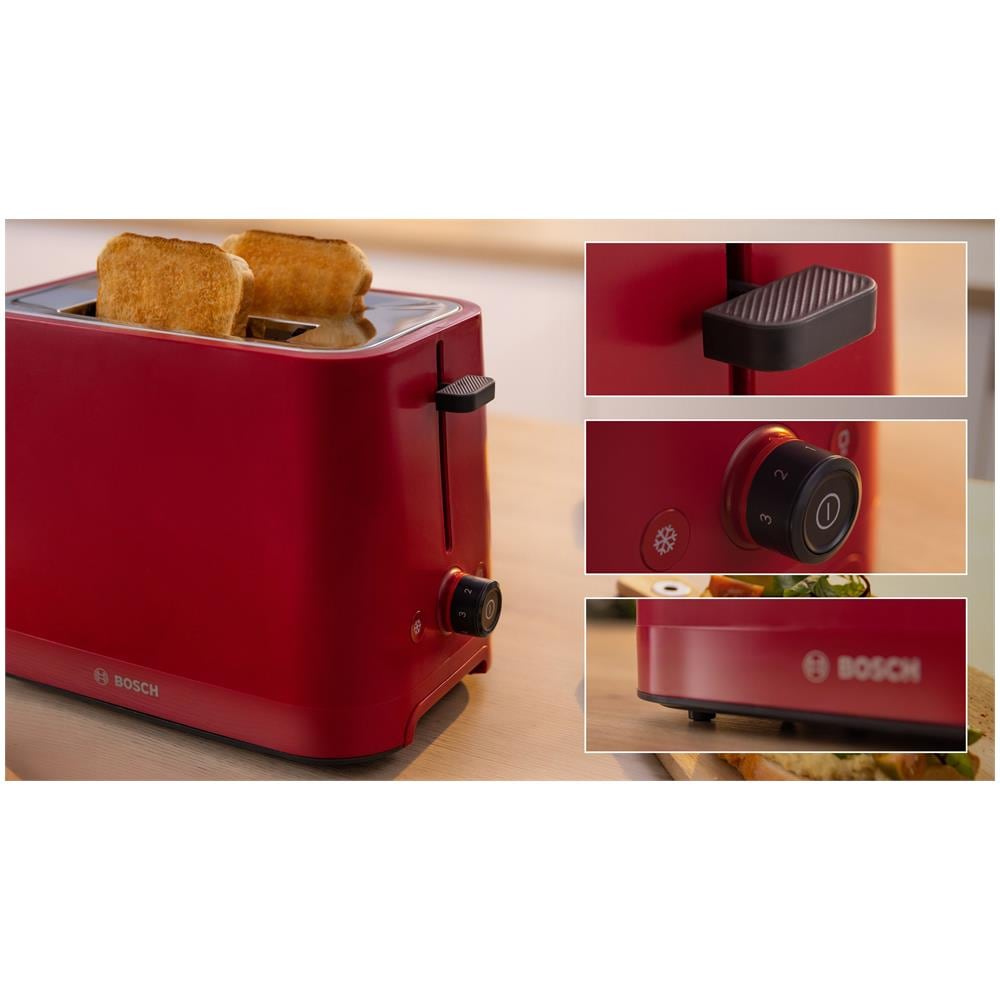 Tostapane TAT3M124 rt 2 Fette 950W Rosso - Foto 2