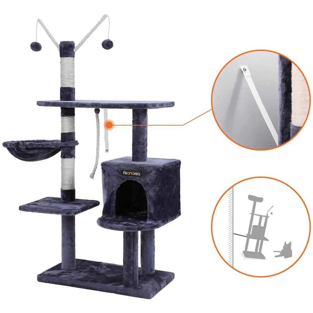 Tiragraffi Albero per gatti in velluto e corda di sisal per interni di casa - Foto 7