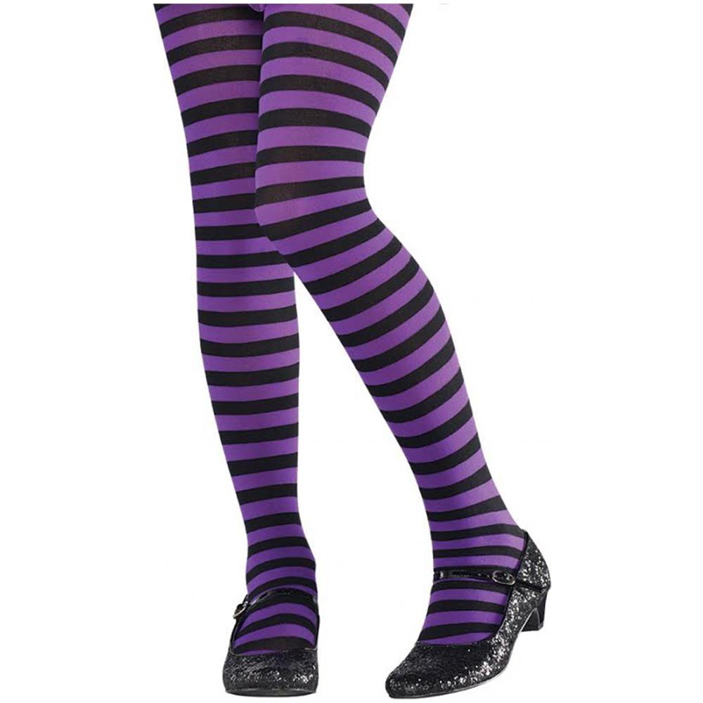 Collant Nero E Viola Per Bambino 4 A 6 Anni - Foto 1