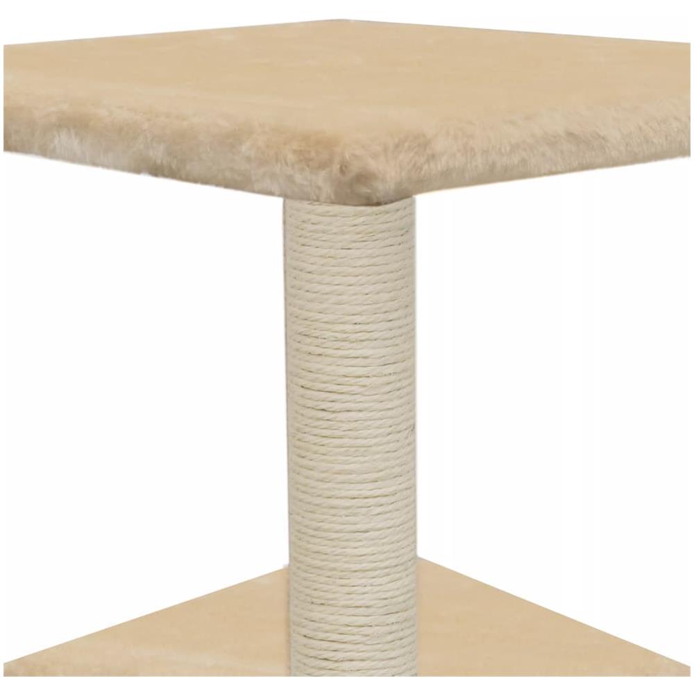Albero Per Gatti Con Tiragraffi In Sisal 55 Cm Beige - Foto 6