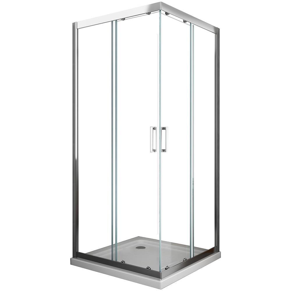 Box Doccia Quadrato Angolare, Scorrevole, Vetro Easy-clean, Regolabile, 90 X 90 Cm - Foto 1