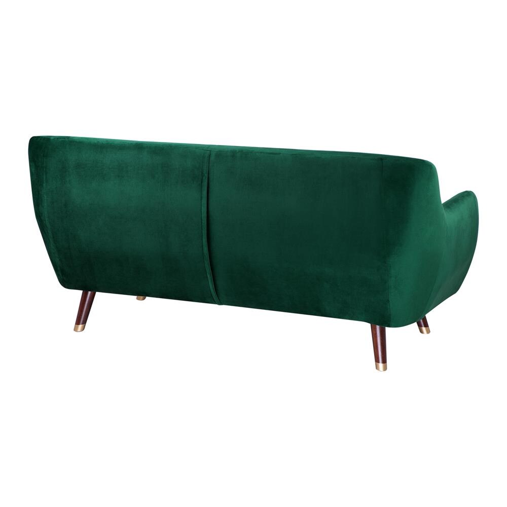 Divano A 3 Posti In Velluto Verde Bodo - Foto 2