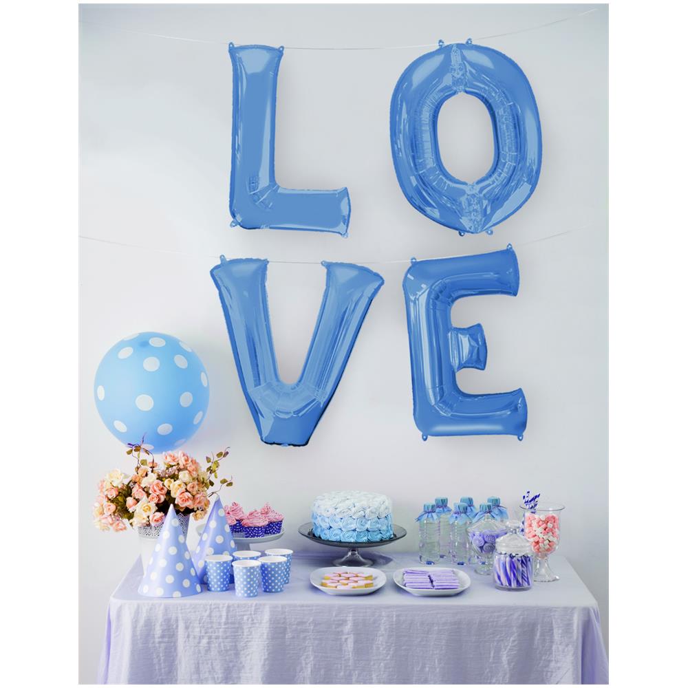 Amscan - Palloncino Alluminio Blu Lettera 81 Cm - Foto 2