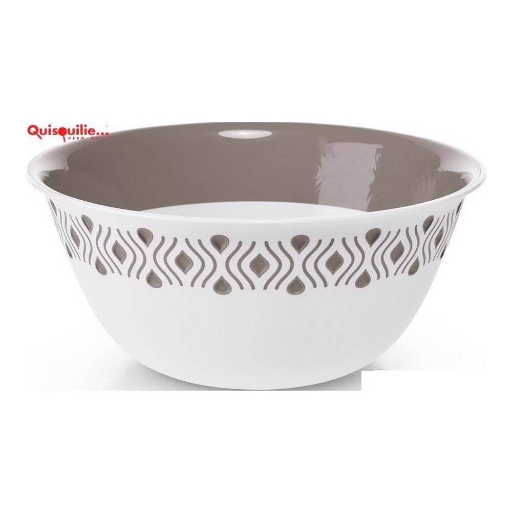 Tosca Tris Ciotole Insalatiere Complete Di Coperchio Per Alimenti Qualità Extra 100 % Made In Italy - Tortora - Foto 3