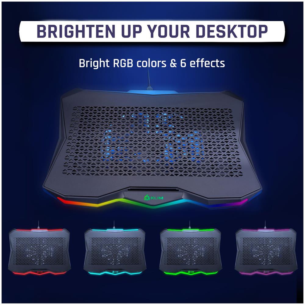Rainbow Base Di Raffreddamento Rgb Per Pc Portatili Da 11"" A 17 "" + Alimentata Usb + Supporto Di Raffreddamento Per Laptop Da Gaming + Stabile E Robusto + Ampia Compatibilità - Foto 2