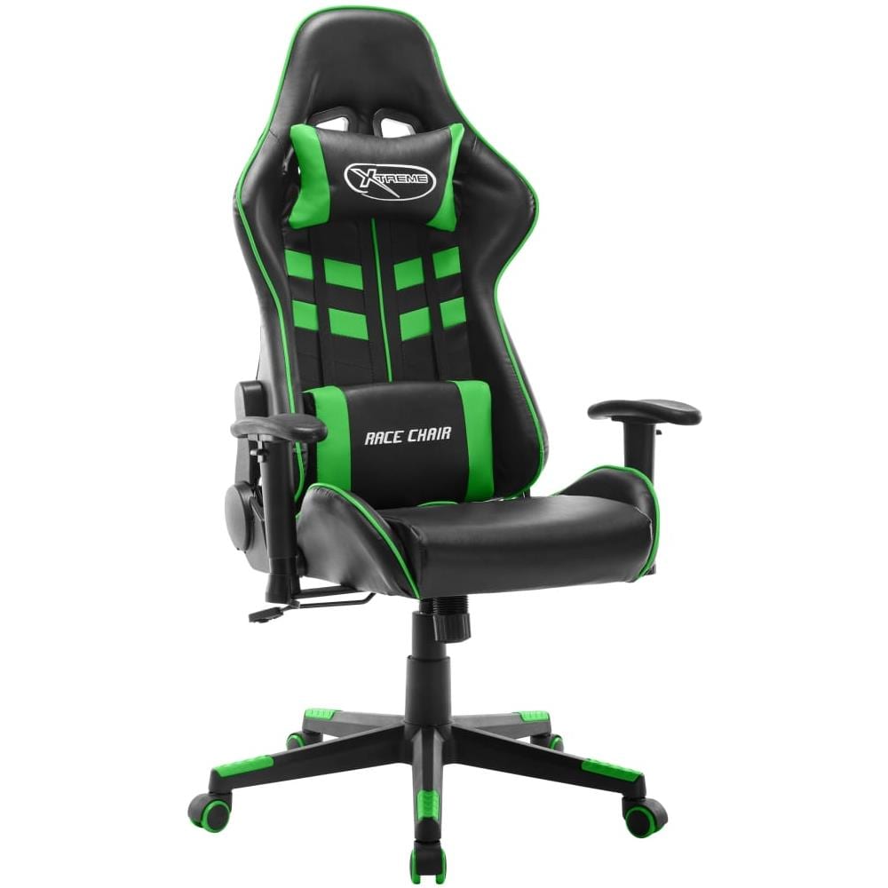 Sedia da Gaming Nera e Verde in Similpelle - Foto 1