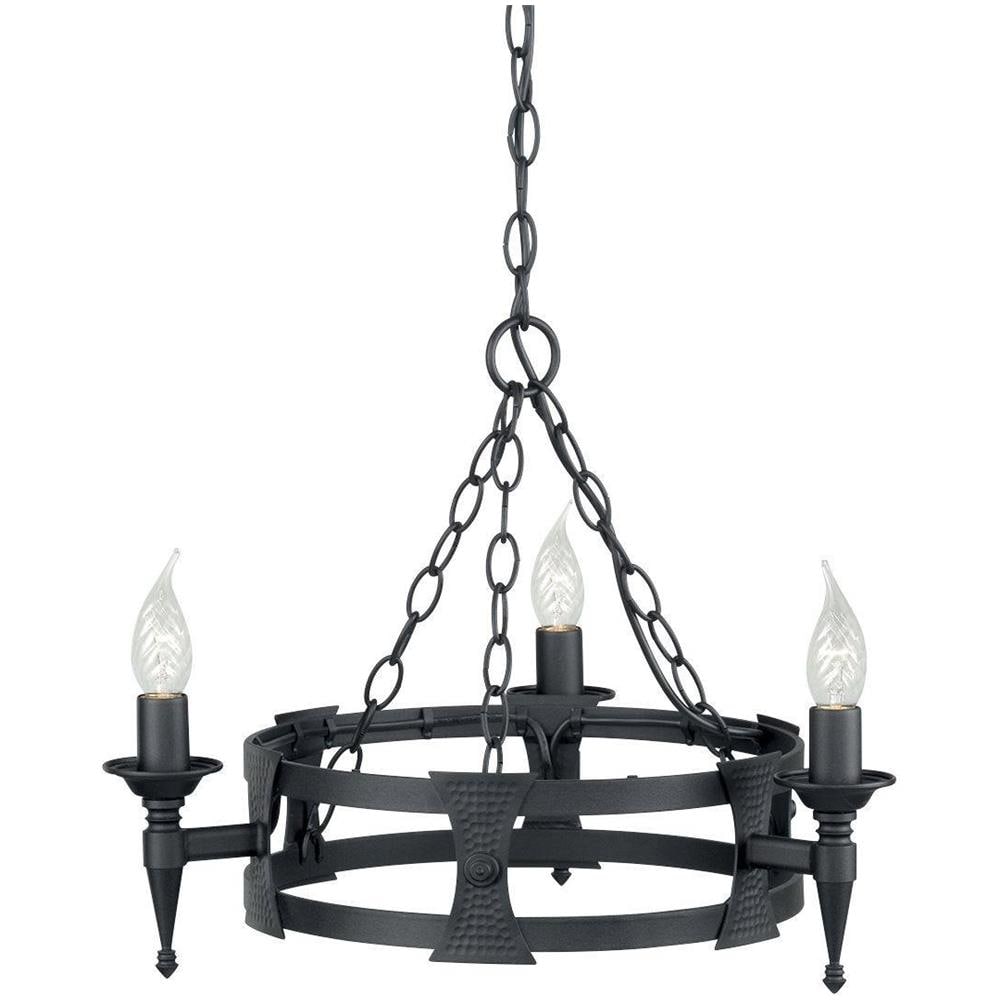 Lampadario 3 Luci Finitura Nera, E14 - Foto 1
