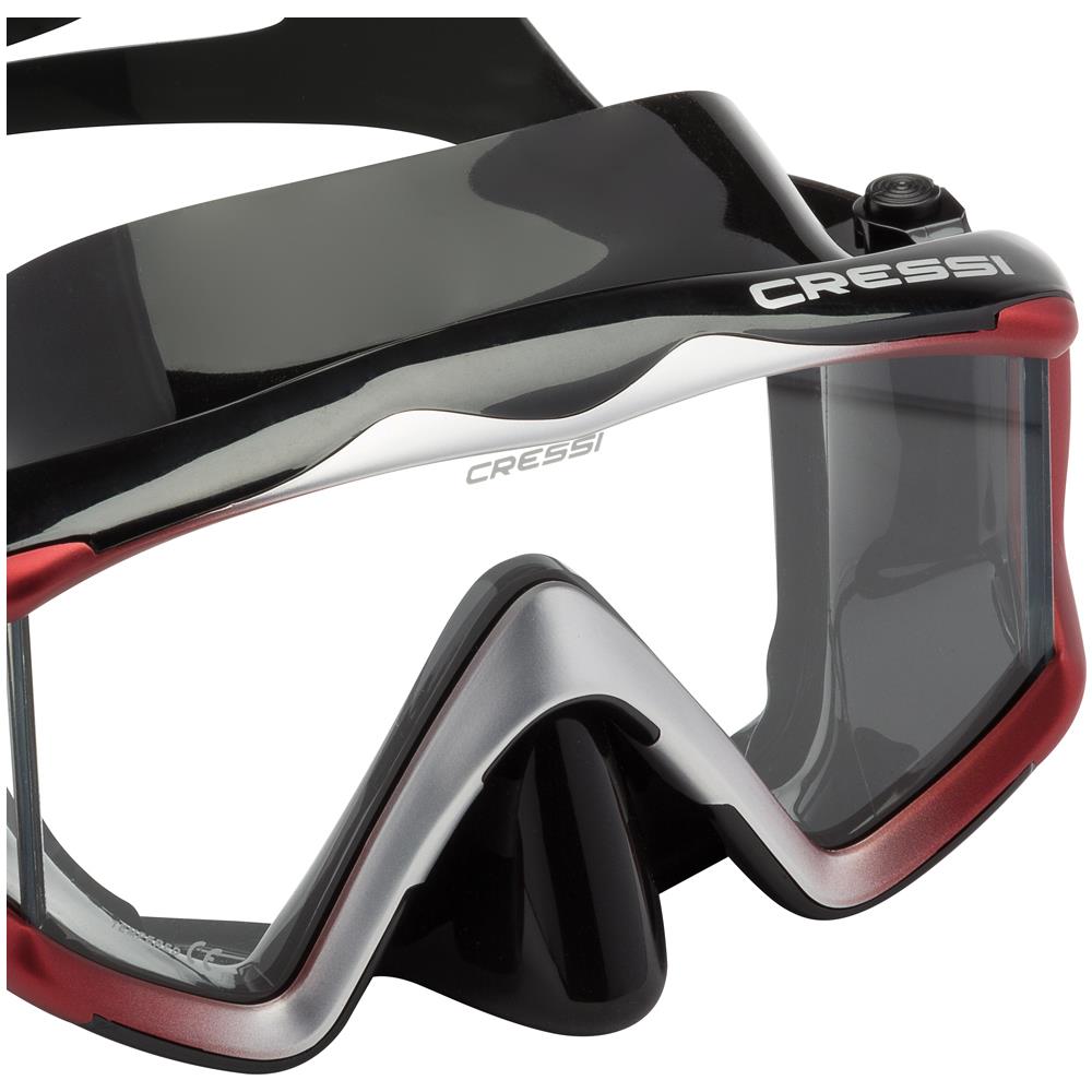 Cressi Liberty Triside Trasparente Nero / rosso - Foto 2