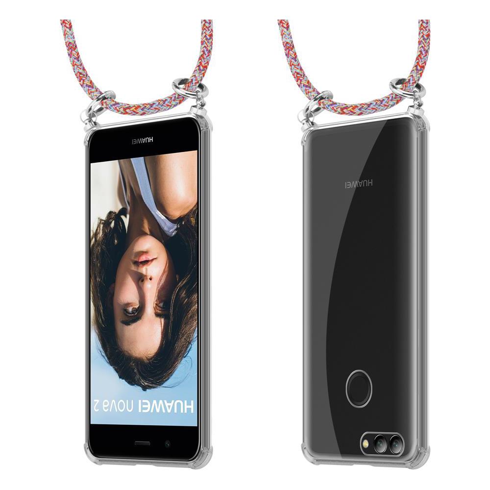 Catena Di Telefoni Cellulari Compatibile Con Huawei Nova 2 In Colorful Parrot - Coperchio Protettivo In Silicone Con Anelli D'argento, Cinturino In Corda E Custodia Staccabile - Foto 8