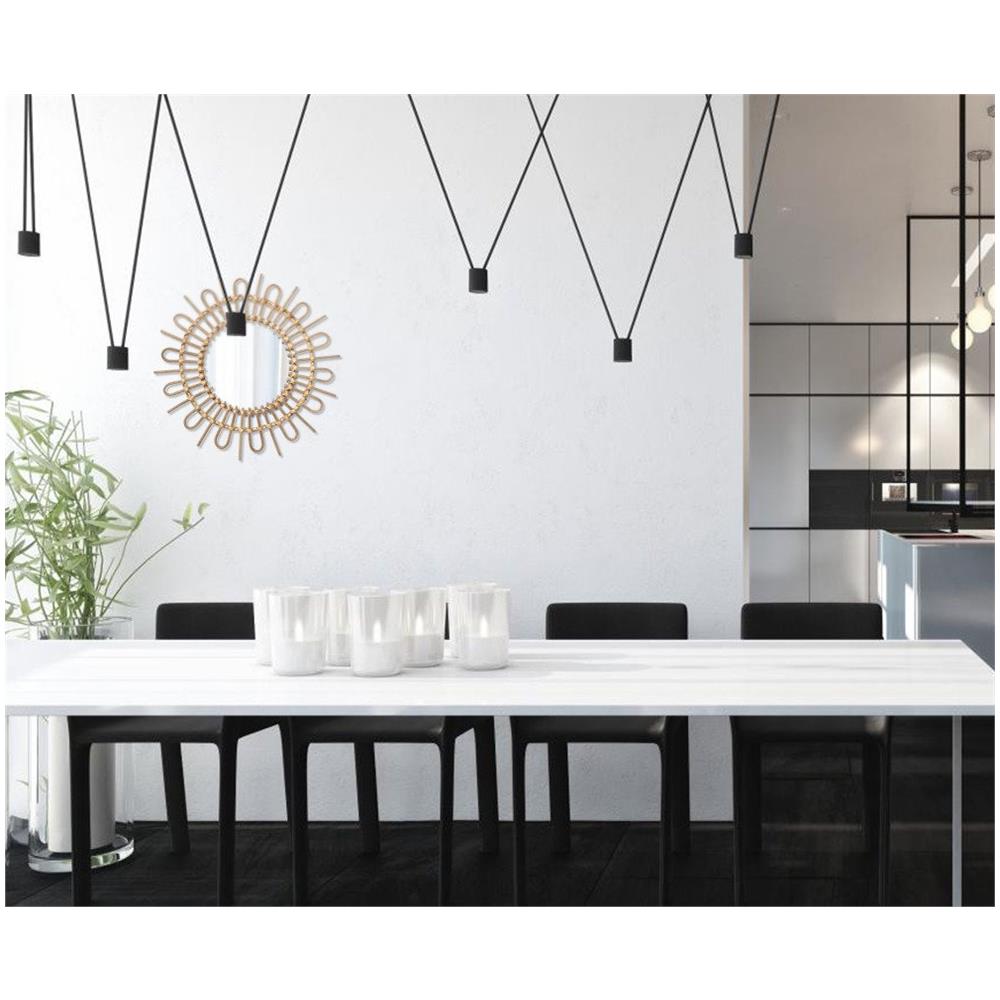 Specchio Decorativo In Vimini Soleil, Ø 50 Cm - Foto 3