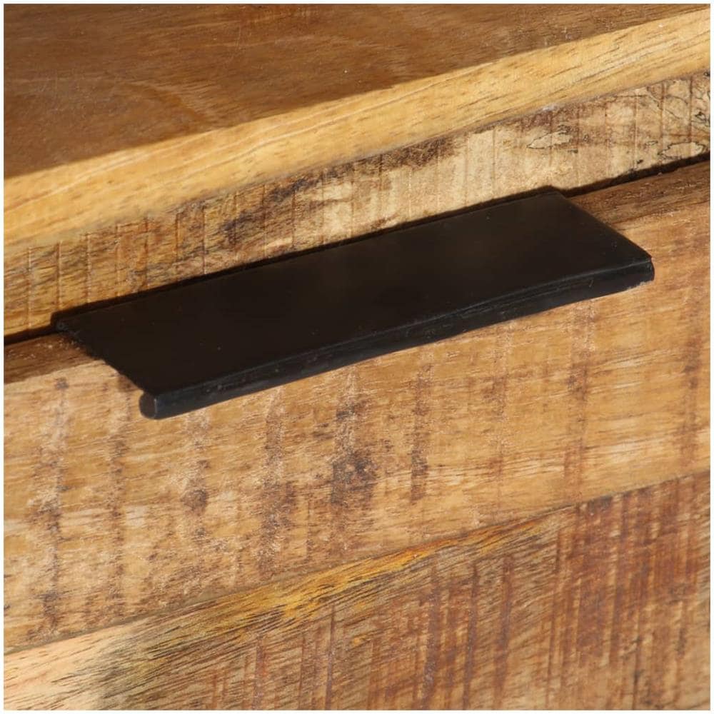 Mobile Porta Tv 110x30x40 Cm In Legno Di Mango Grezzo - Foto 2