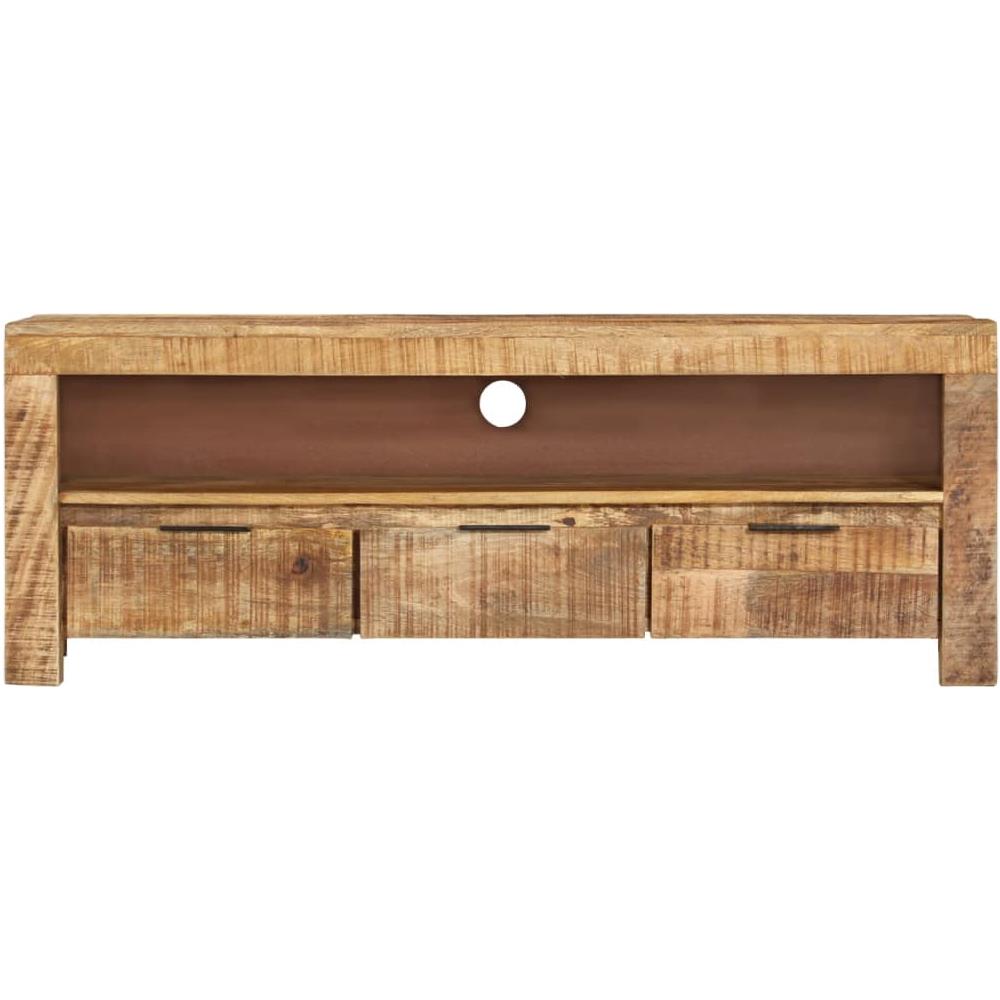 Mobile Porta Tv 110x30x40 Cm In Legno Di Mango Grezzo - Foto 3