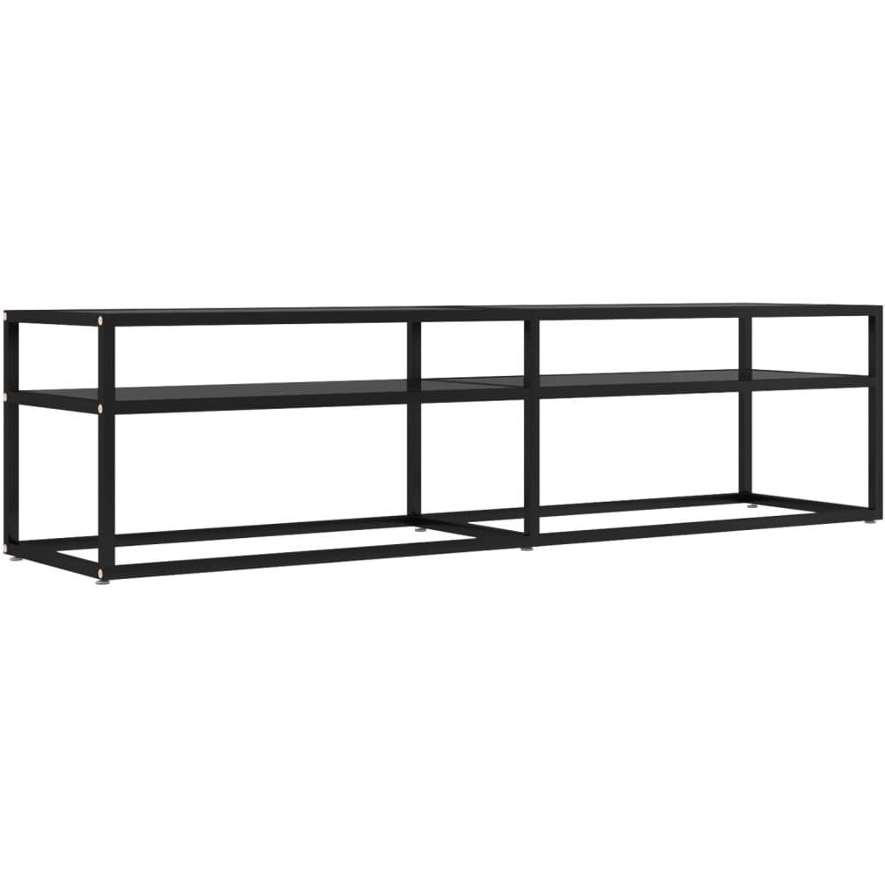 Mobile Porta TV Nero 160x40x40,5 cm in Vetro Temperato - Foto 1