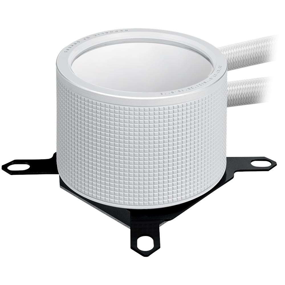 Dissipatore CPU a LiquidoROG Ryuo III 240 ARGB White Edition per Socket Intel LGA 1150 (presa H3), LGA 1151 (presa H4), LGA 1155 (presa H2), LGA 1200 (presa H5), LGA 1700, presa AM4, presa AM5 - Foto 5