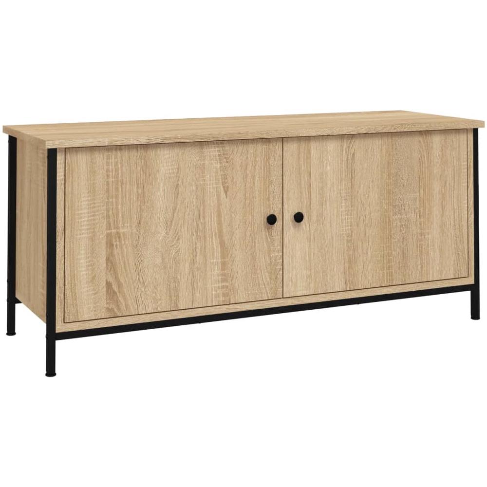Mobile Tv Con Ante Rovere Sonoma 102x35x45 Cm Legno Multistrato - Foto 2